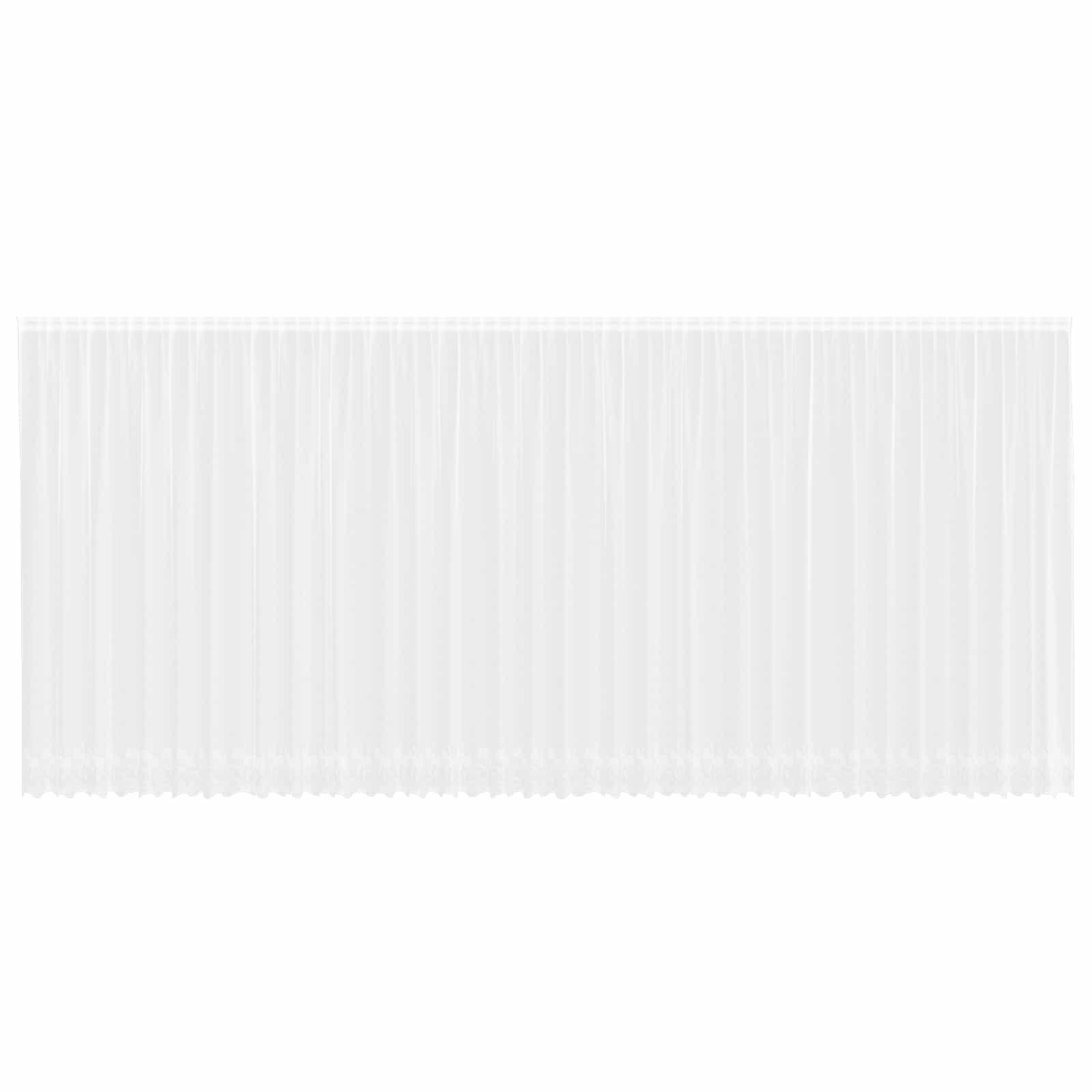 Lace Gardin med gardiner Blomstret Hvid 200 x 900 cm Polyester