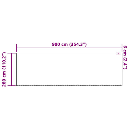 Lace Gardin Hvid 280 x 900 cm Polyester