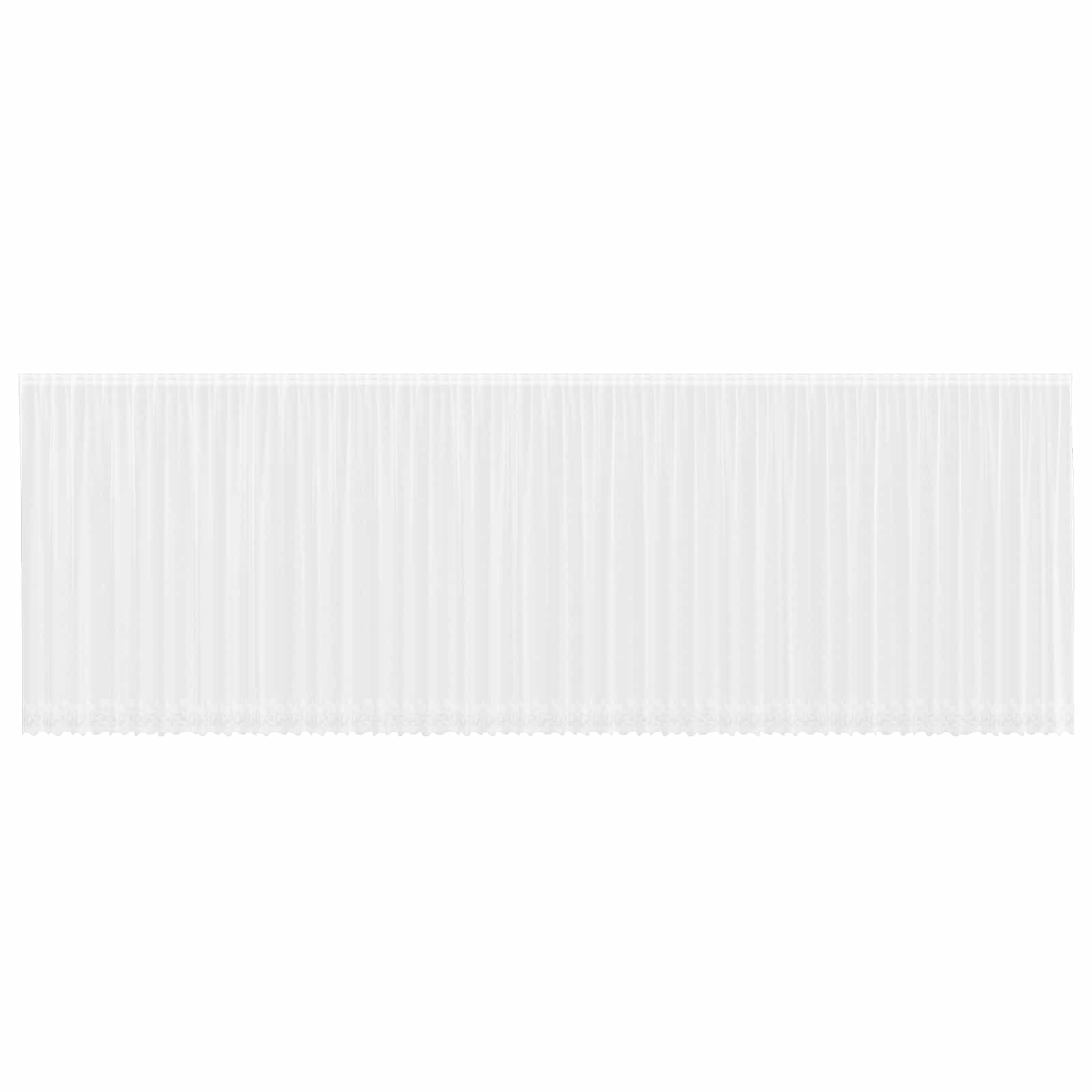 Lace Gardin med gardiner Blomstret Hvid 200 x 1200 cm Polyester