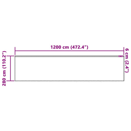 Lace Gardin med gardiner Hvid 1200 x 280 cm Polyester
