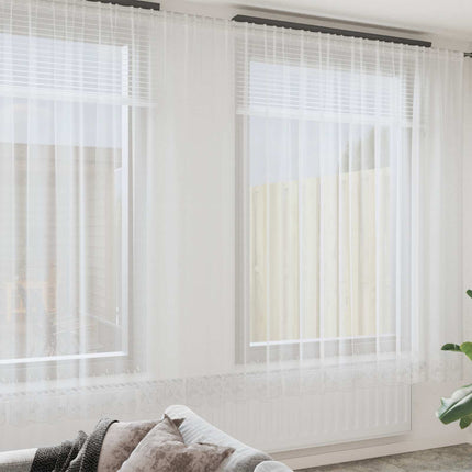 Lace Gardin med gardiner Hvid 1200 x 300 cm Polyester