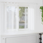 Voile Gardin med gardiner 2 pcs Hvid 175 x 140 cm Polyester