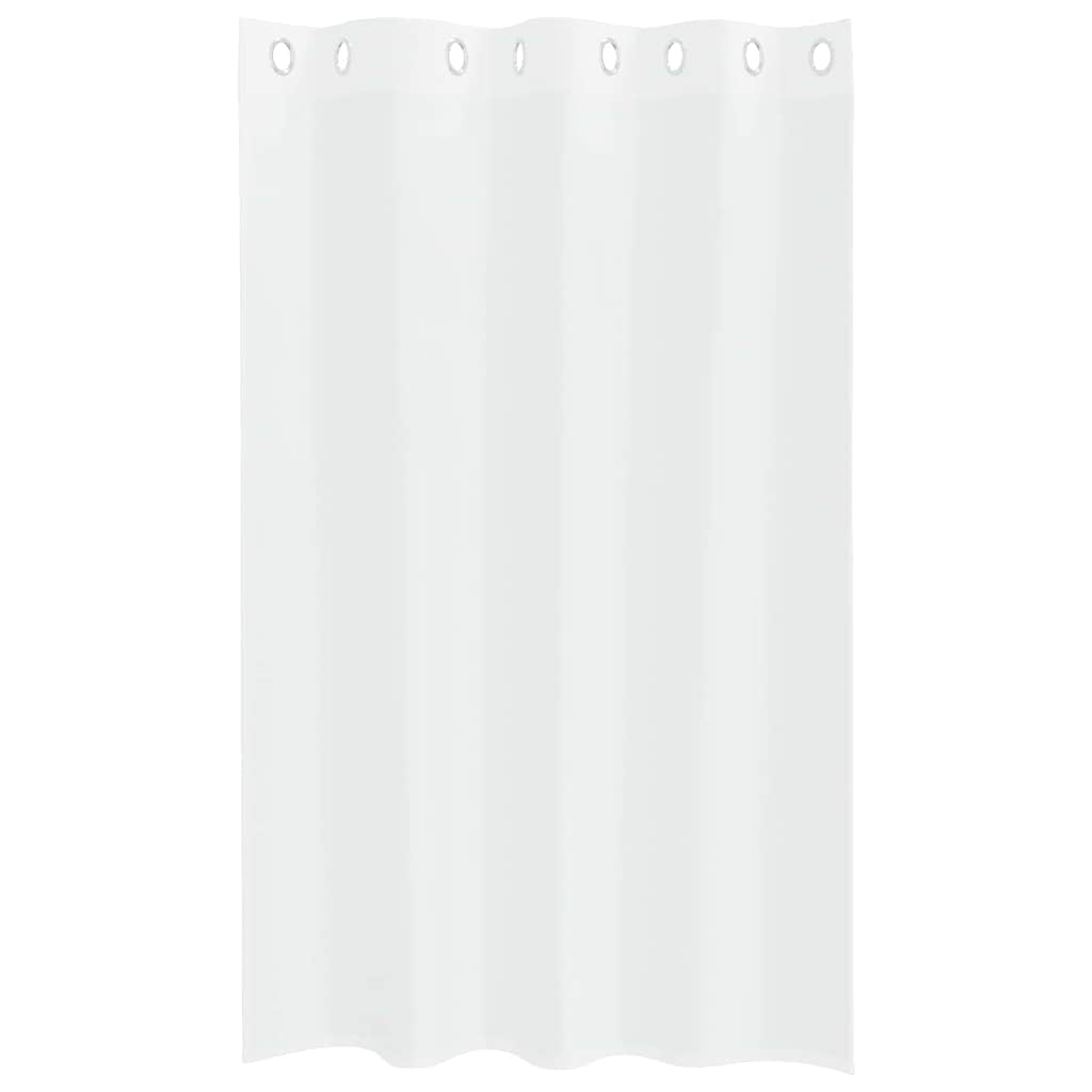 Voile Gardin med gardiner 2 pcs Hvid 175 x 140 cm Polyester