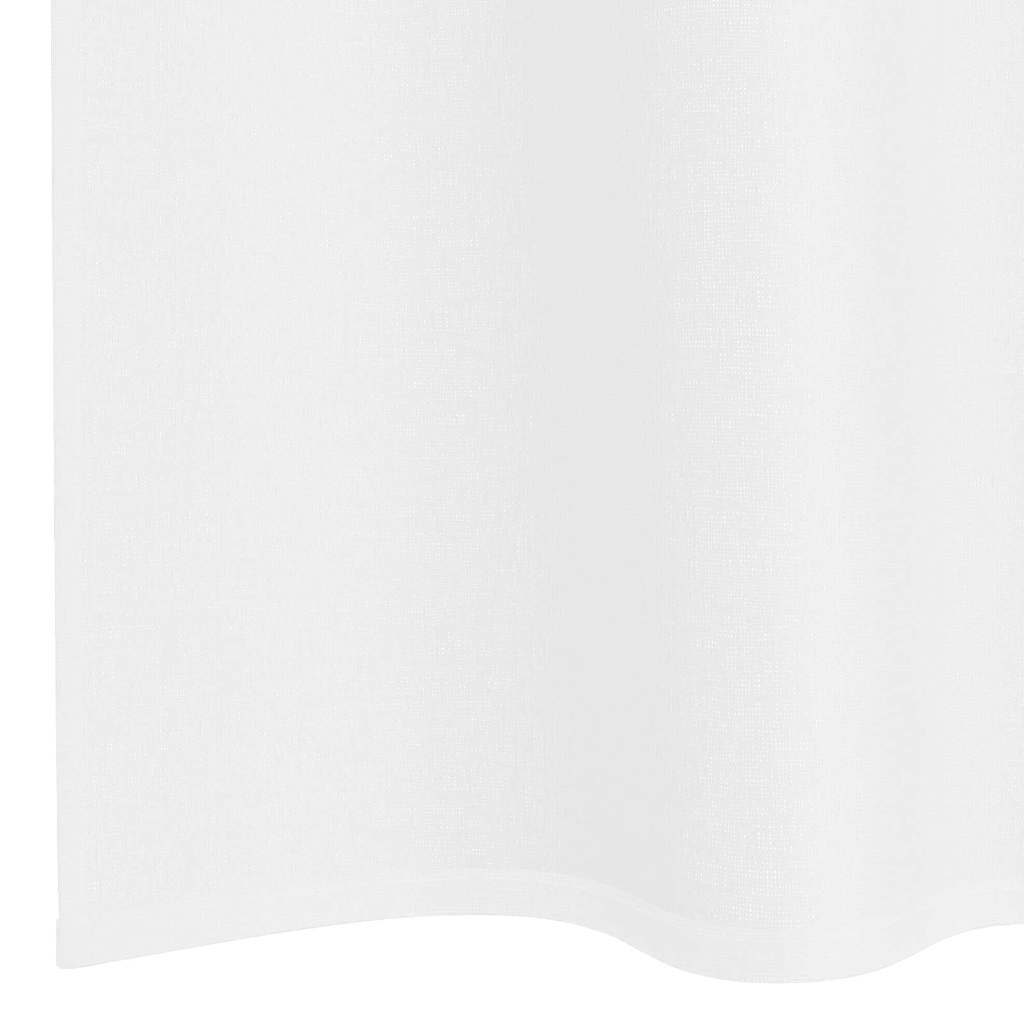 Voile Gardin med gardiner 2 pcs Hvid 260 x 140 cm Polyester