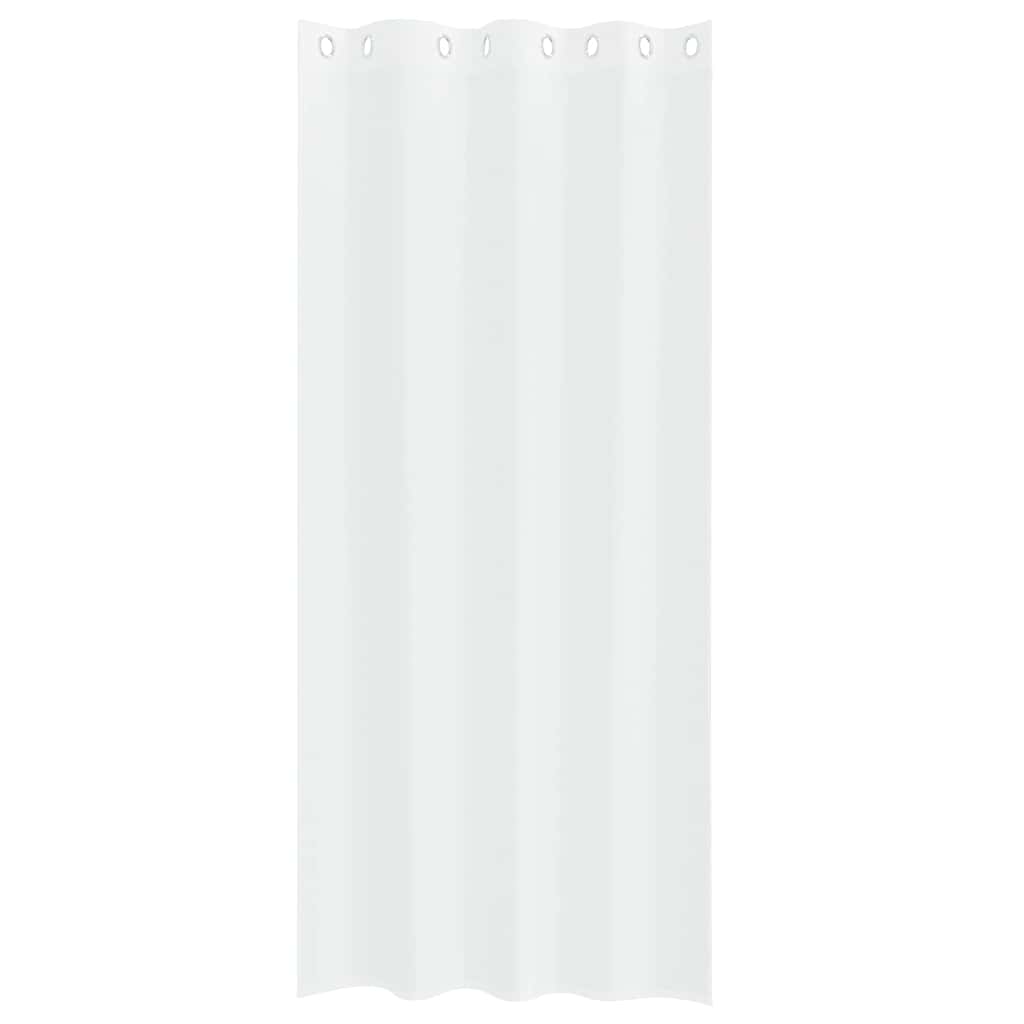 Voile Gardin med gardiner 2 pcs Hvid 260 x 140 cm Polyester