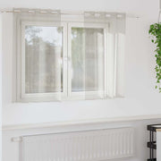 Voile Gardin med gardiner 2 pcs Creme 140 x 140 cm Polyester