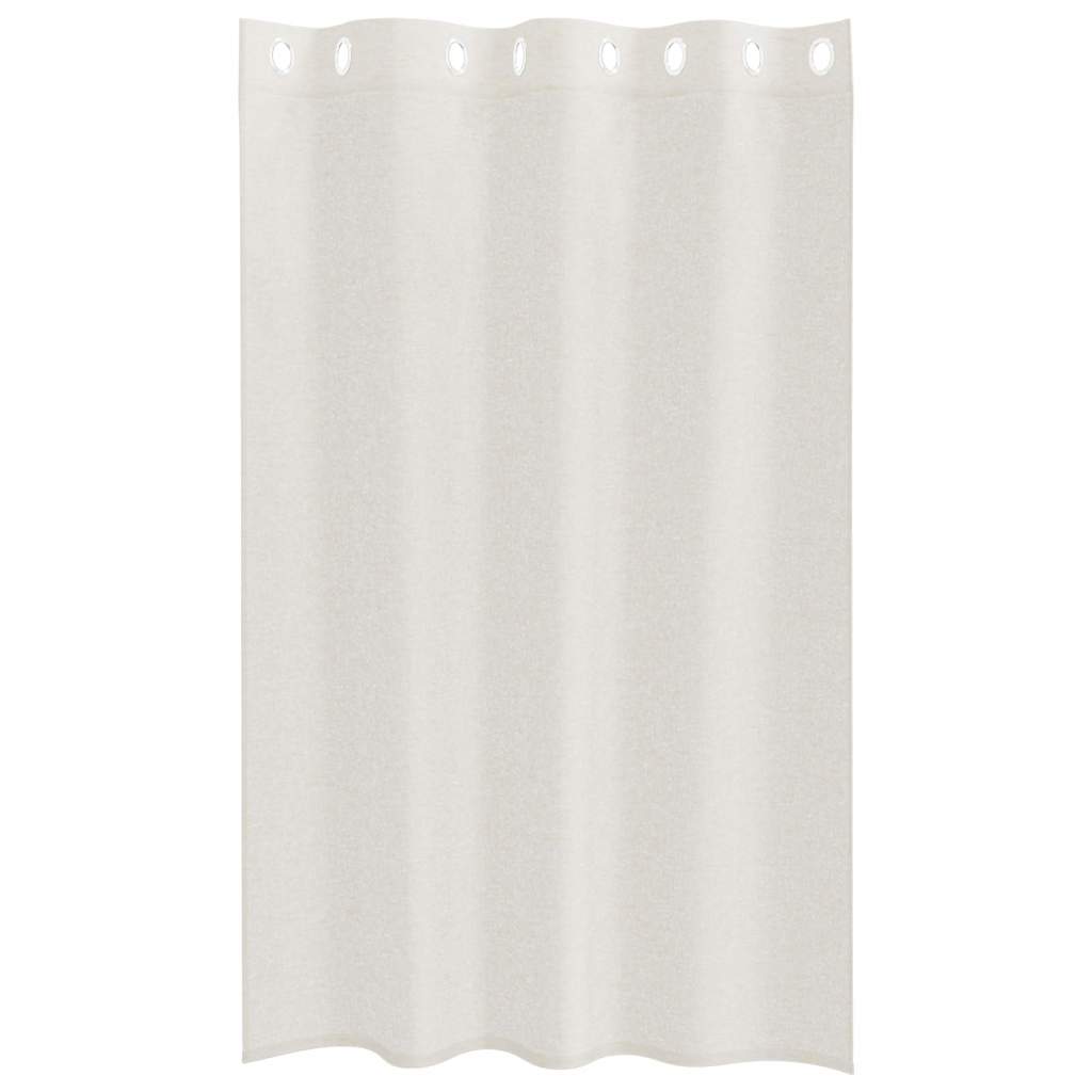Voile Gardin med gardiner 2 pcs Creme 175 x 140 cm Polyester