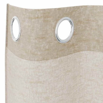 Voile Gardin 2 pcs Sandfarvet 245 x 140 cm Polyester