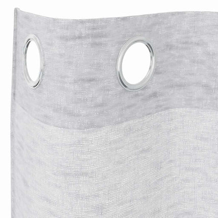 Voile Gardin 2 stk. Lysegrå 140 x 140 cm Polyester