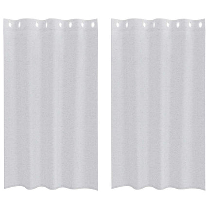 Voile Gardin 2 stk. Lysegrå 175 x 140 cm Polyester