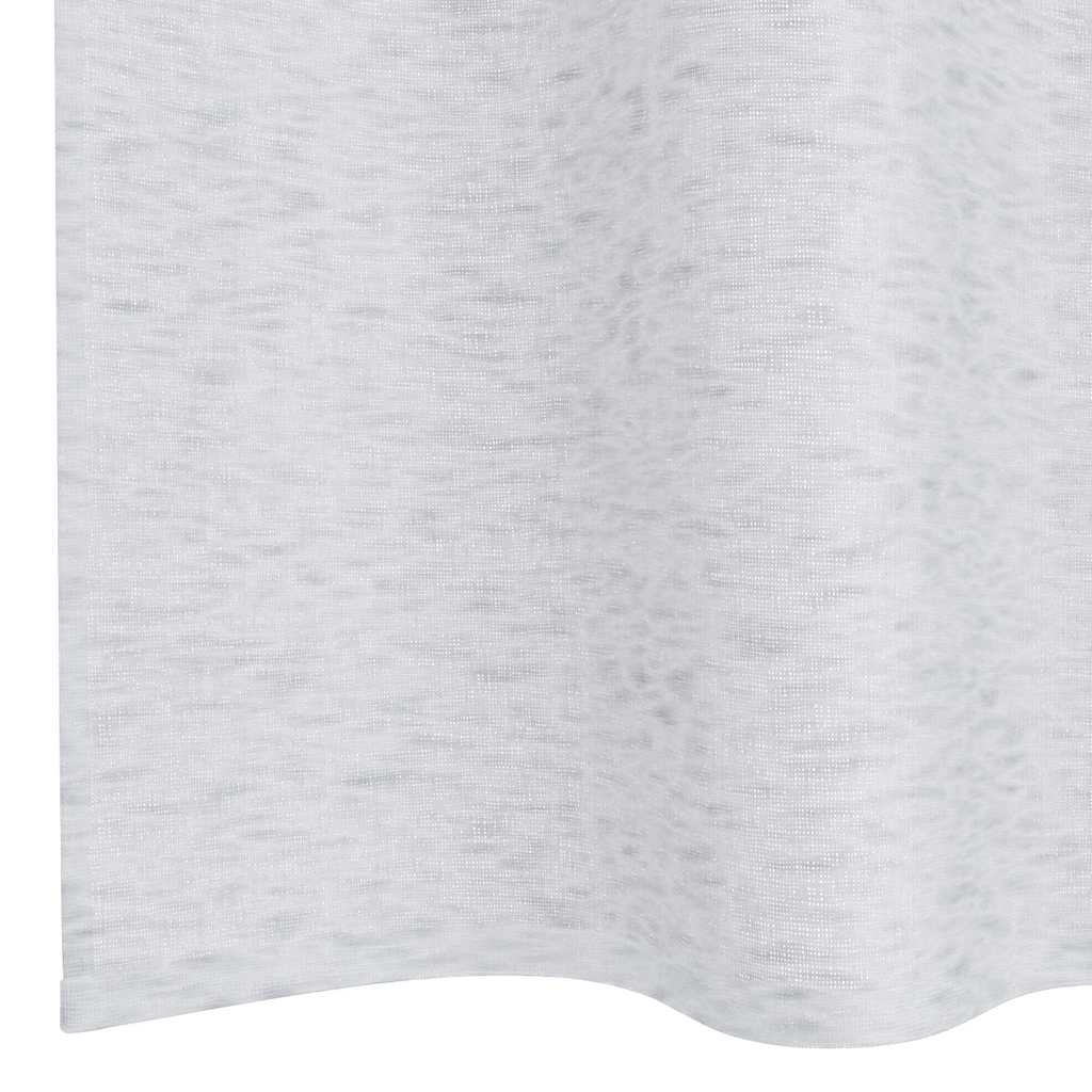 Voile Gardin med gardiner 2 pcs Lysegrå 245 x 140 cm Polyester