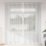 Voile Gardin med gardiner 2 pcs Lysegrå 260 x 140 cm Polyester