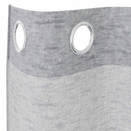 Voile Gardin med gardiner 2 pcs Mørkegrå 140 x 140 cm Polyester