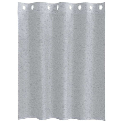 Voile Gardin med gardiner 2 pcs Mørkegrå 140 x 140 cm Polyester