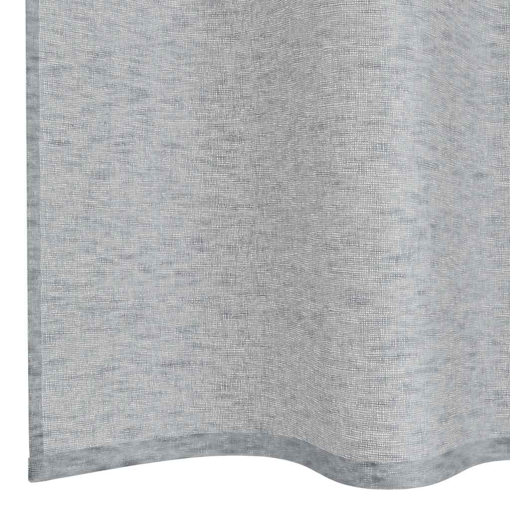 Voile Gardin med gardiner 2 pcs Mørkegrå 245 x 140 cm Polyester