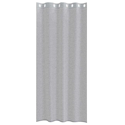 Voile Gardin med gardiner 2 pcs Mørkegrå 260 x 140 cm Polyester