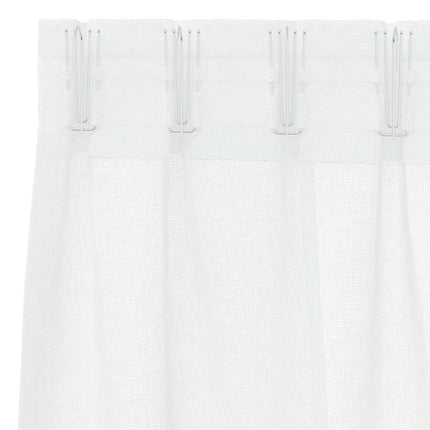 Voile Gardin 2 stk. Hvid 175 x 140 cm Polyester