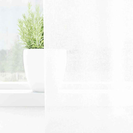 Voile Gardin med gardiner 2 pcs Hvid 260 x 140 cm Polyester