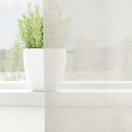 Voile Gardin med gardiner 2 pcs Creme 175 x 140 cm Polyester