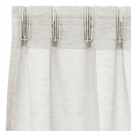 Voile Gardin med gardiner 2 pcs Creme 245 x 140 cm Polyester