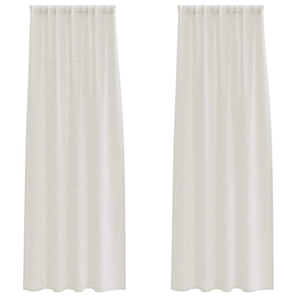 Voile Gardin 2 stk. Creme 260 x 140 cm Polyester