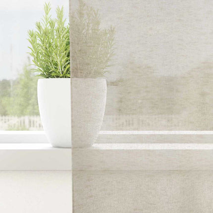 Voile Gardin 2 pcs Sandfarvet 245 x 140 cm Polyester