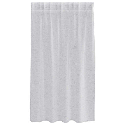Voile Gardin med gardiner 2 pcs Lysegrå 140 x 140 cm Polyester
