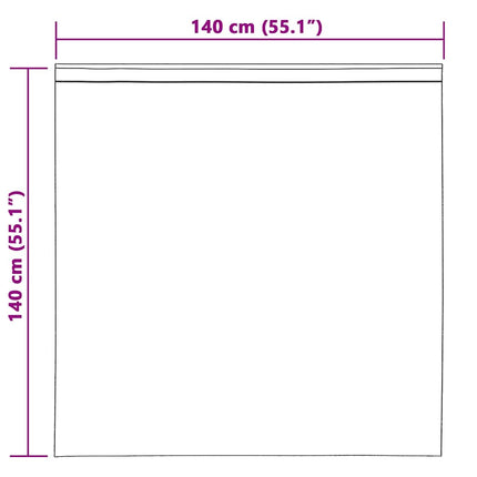 Voile Gardin med gardiner 2 pcs Lysegrå 140 x 140 cm Polyester