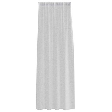 Voile Gardin med gardiner 2 pcs Lysegrå 245 x 140 cm Polyester