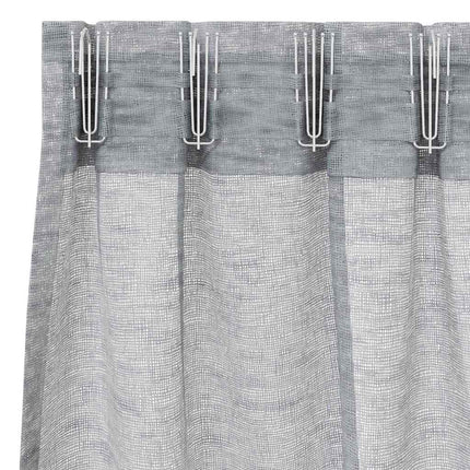 Voile Gardin med gardiner 2 pcs Mørkegrå 245 x 140 cm Polyester