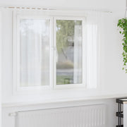 Voile Gardin med gardiner 2 pcs Hvid 175 x 140 cm Polyester