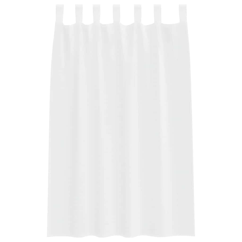 Voile Gardin med gardiner 2 pcs Hvid 175 x 140 cm Polyester