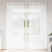 Voile Gardin med gardiner 2 pcs Hvid 260 x 140 cm Polyester