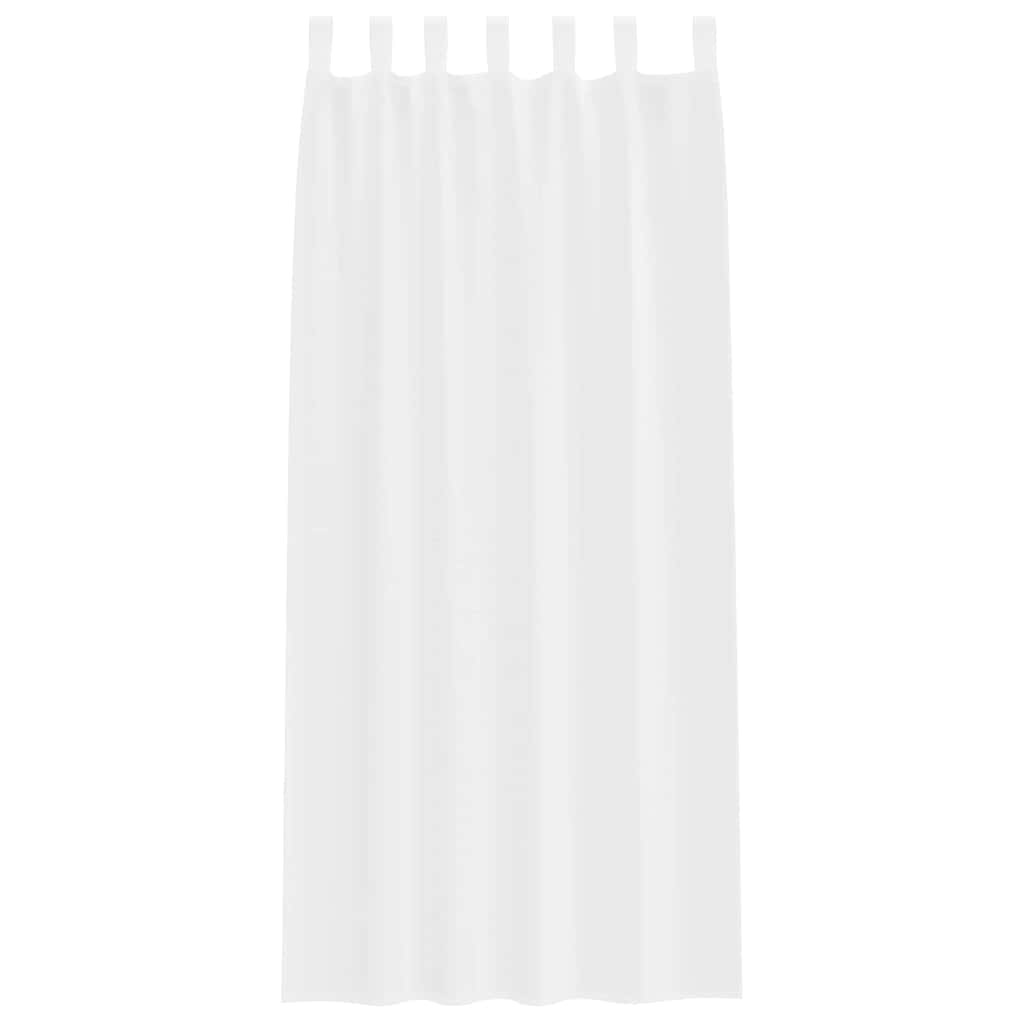 Voile Gardin med gardiner 2 pcs Hvid 260 x 140 cm Polyester