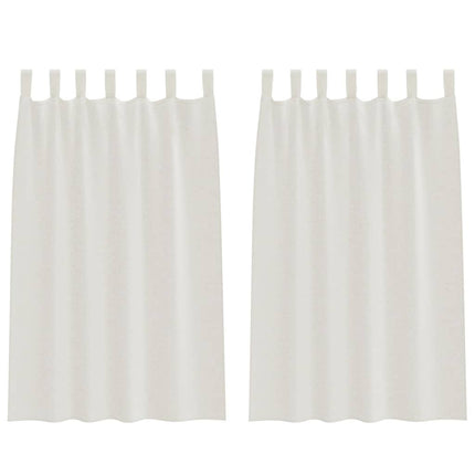 Voile Gardin 2 stk. Creme 175 x 140 cm Polyester