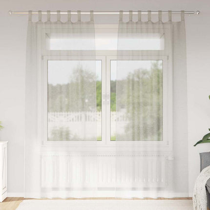 Voile Gardin 2 stk. Creme 260 x 140 cm Polyester