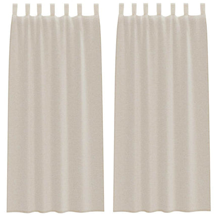 Voile Gardin 2 stk. Sandfarvet 245 x 140 cm Polyester