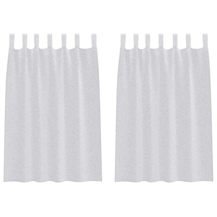 Voile Gardin med gardiner 2 pcs Lysegrå 140 x 140 cm Polyester