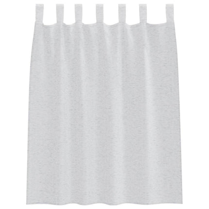 Voile Gardin med gardiner 2 pcs Lysegrå 140 x 140 cm Polyester