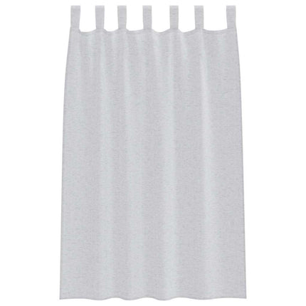 Voile Gardin med gardiner 2 pcs Lysegrå 175 x 140 cm Polyester