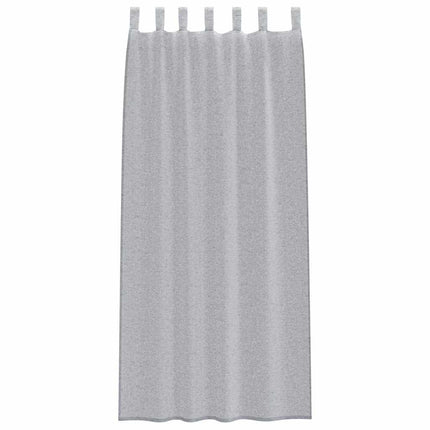 Voile Gardin med gardiner 2 pcs Mørkegrå 225 x 140 cm Polyester