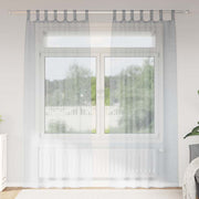 Voile Gardin med gardiner 2 pcs Mørkegrå 260 x 140 cm Polyester
