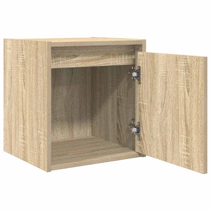 væghængt sengebord 38x34x40 cm sonoma-eg