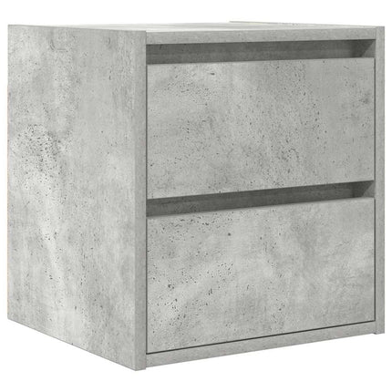 væghængt sengebord 38x34x40 cm betongrå