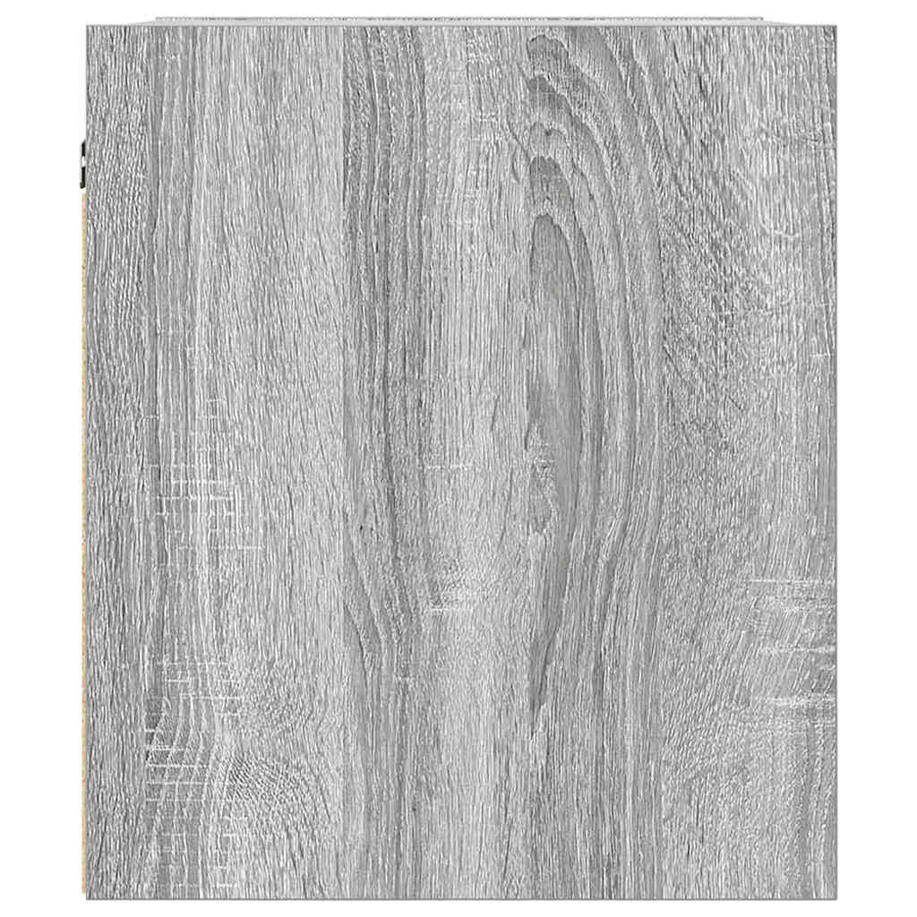 væghængt sengebord 38x34x40 cm grå sonoma-eg