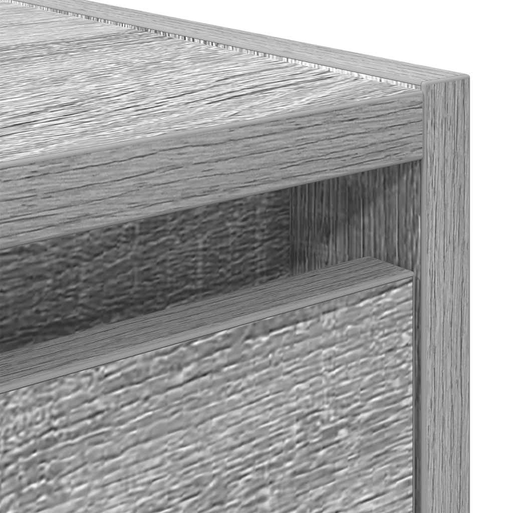 væghængt sengebord 38x34x40 cm grå sonoma-eg