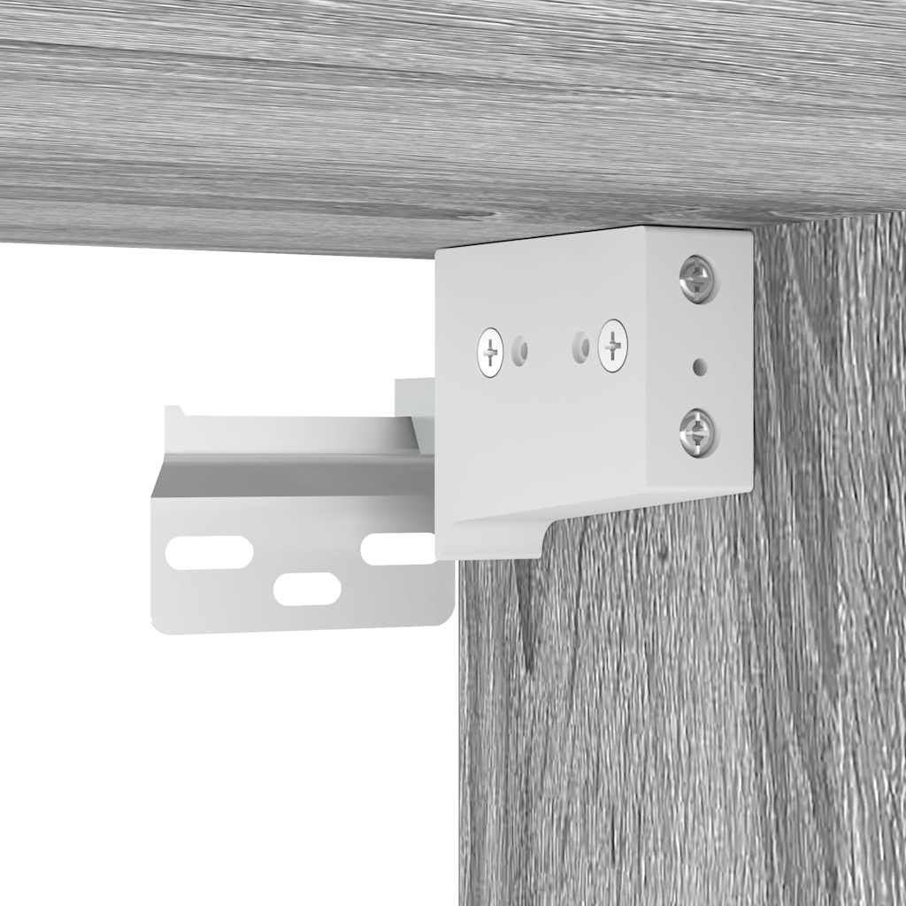 væghængt sengebord 38x34x40 cm grå sonoma-eg