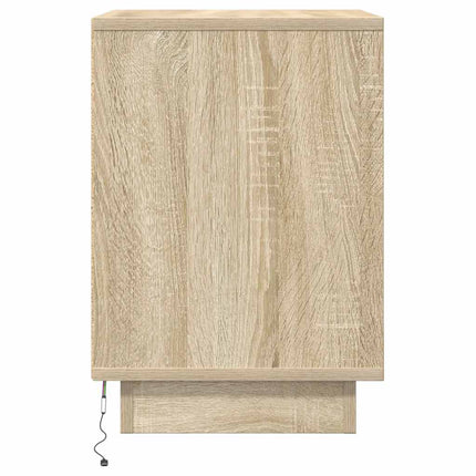 Sengeskab med LED-lys Sonoma Eg 38x34x50 cm