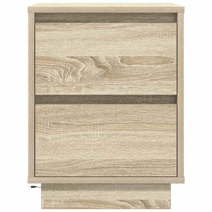 Sengeskab med LED-lys Sonoma Eg 38x34x50 cm