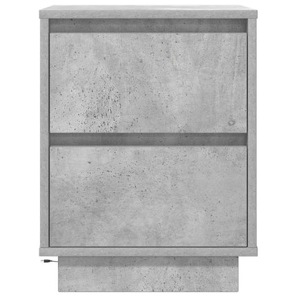 sengeborde 2 stk. med LED-lys 38x34x50 cm betongrå